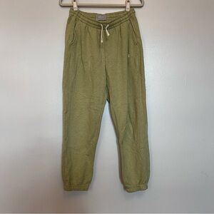 Everlane 100% Organic Cotton Green Track Jogger Pants
